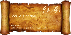 Csala Gordon névjegykártya