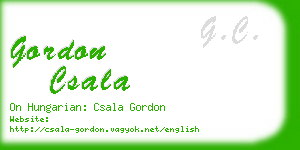 gordon csala business card